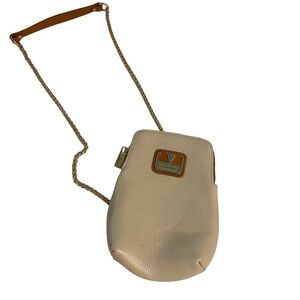 Valentina Pebbled Leather Crossbody Bag Purse Off-White Cream